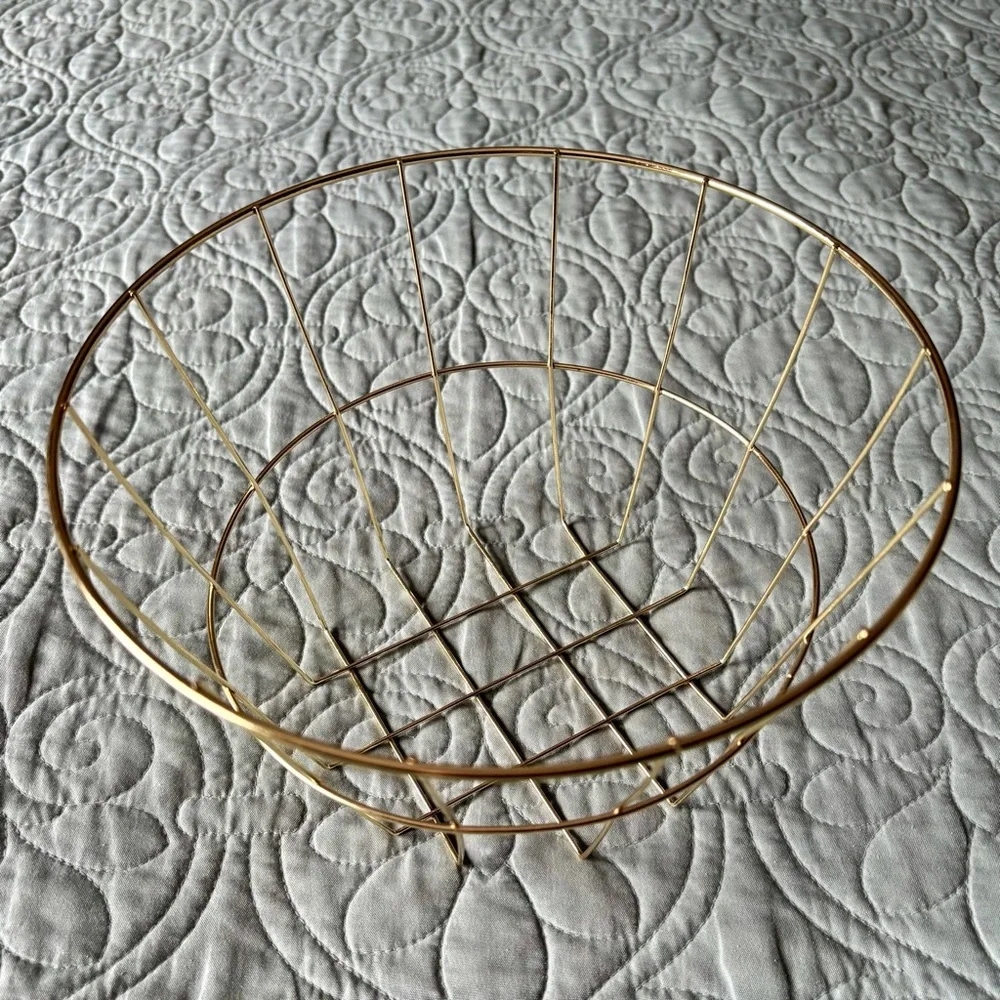 Gold Wire Decorative Basket